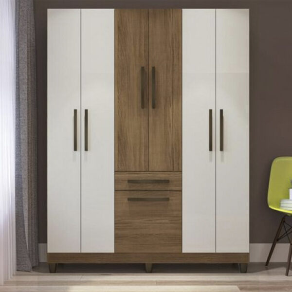 Guarda Roupa Solteiro 7 Portas 1 Gaveta Laguna Faimec